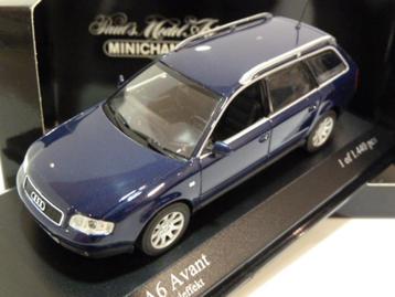 Minichamps Audi A6 Avant Santorini Blauw 2001 1:43 430010210