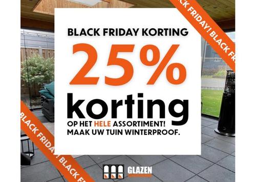 Glazen Schuifwanden – 💥 BLACK FRIDAY 25% KORTING! 💥, Tuin en Terras, Overkappingen, Nieuw, Veranda, Ophalen of Verzenden