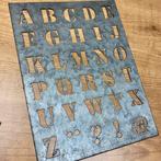 Zinken sjabloon kistletters, losse cijfers, Ophalen of Verzenden, Gebruikt, Materiaal