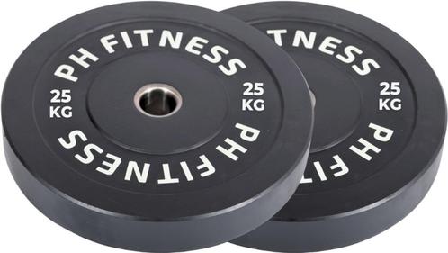 PH Fitness Bumper Plates 25KG Set, Sport en Fitness, Fitnessmaterialen, Nieuw, Overige typen, Armen, Benen, Borst, Buik, Rug, Ophalen