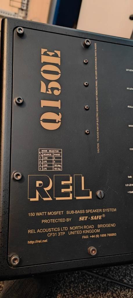 REL Q150 sub, Audio, Tv en Foto, Luidsprekers, Zo goed als nieuw, Subwoofer, 120 watt of meer, Overige merken, Ophalen
