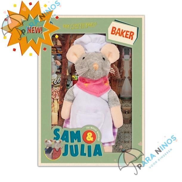 Sam & Julia Muis Bakker Knuffel - Nieuw!, Kinderen en Baby's, Speelgoed | Knuffels en Pluche, Nieuw, Overige typen, Ophalen of Verzenden