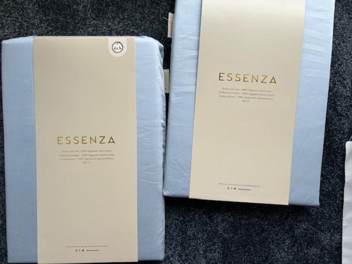 Essenza Dekbedovertrek 1 Persoons  400 TC, Huis en Inrichting, Slaapkamer | Beddengoed, Dekbedovertrek, Eenpersoons, Blauw, Ophalen of Verzenden