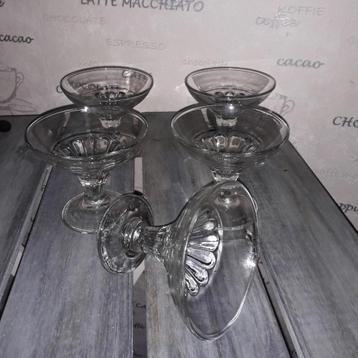 Italiaanse ijscoupes helder glas set van 5 beschikbaar voor biedingen