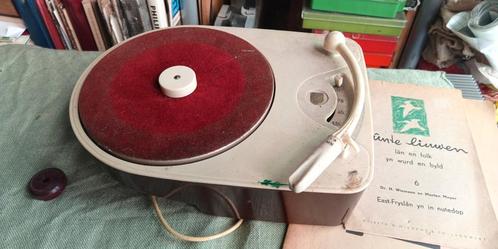 Antieke rood bruine bakelieten Philips pickup, Antiek en Kunst, Antiek | Tv's en Audio, Ophalen of Verzenden