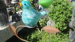 tuinprikker vogel van glas met metalen steker, Tuin en Terras, Tuinstekers, Ophalen of Verzenden, Nieuw