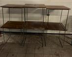 Jaren 60 vintige retro design eik bijzettafel, Huis en Inrichting, Tafels | Sidetables, Ophalen