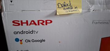 Retour sharp android tv met barst in scherm  transport schad beschikbaar voor biedingen