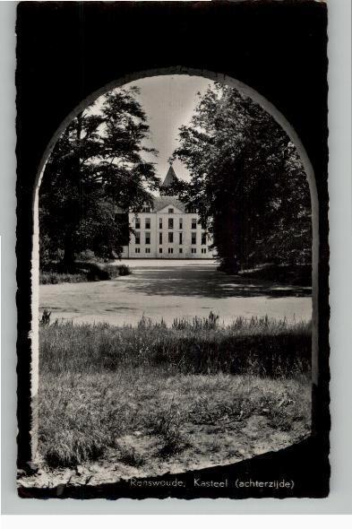 Renswoude Kasteel  achterzijde, Verzamelen, Ansichtkaarten | Nederland, Ongelopen, Gelderland, 1940 tot 1960, Verzenden