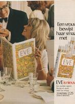 retro reclame 1975 Eve sigaretten vrouw met menukaart, Verzenden, Overige typen