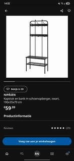 Ikea Kapstok NIPÅSEN - ZGAN, Huis en Inrichting, Woonaccessoires | Kapstokken, Ophalen, Zo goed als nieuw, Metaal, Staande kapstok