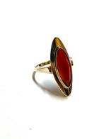 14k gouden ring met een carneool, -, -, Ophalen of Verzenden, Zo goed als nieuw