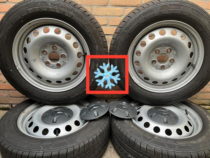 205 65 16 C Mercedes vito viano Continentsl winterset TPMS, Auto-onderdelen, Banden en Velgen, Banden en Velgen, Winterbanden