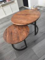 Mango houten salon tafel, Huis en Inrichting, Ophalen, Rond, 50 tot 100 cm, Zo goed als nieuw