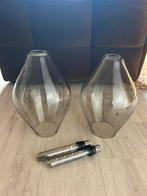 IKEA holmeja lampenkap 2x grijs, Huis en Inrichting, Lampen | Lampenkappen, Rond, Ophalen of Verzenden, Zo goed als nieuw, Grijs