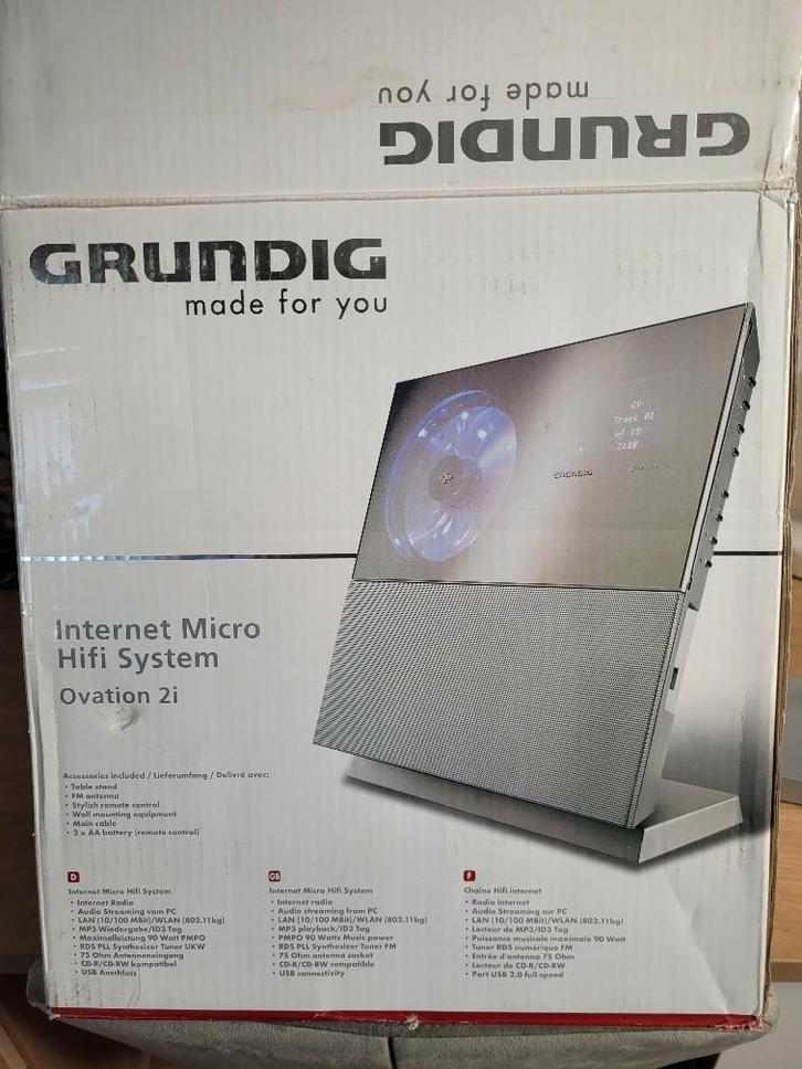 Grundig Ovation 2-i webradio/cd-mp3-speler, Audio, Tv en Foto, Stereo-sets, Zo goed als nieuw, Cd-speler, Tuner of Radio, Speakers