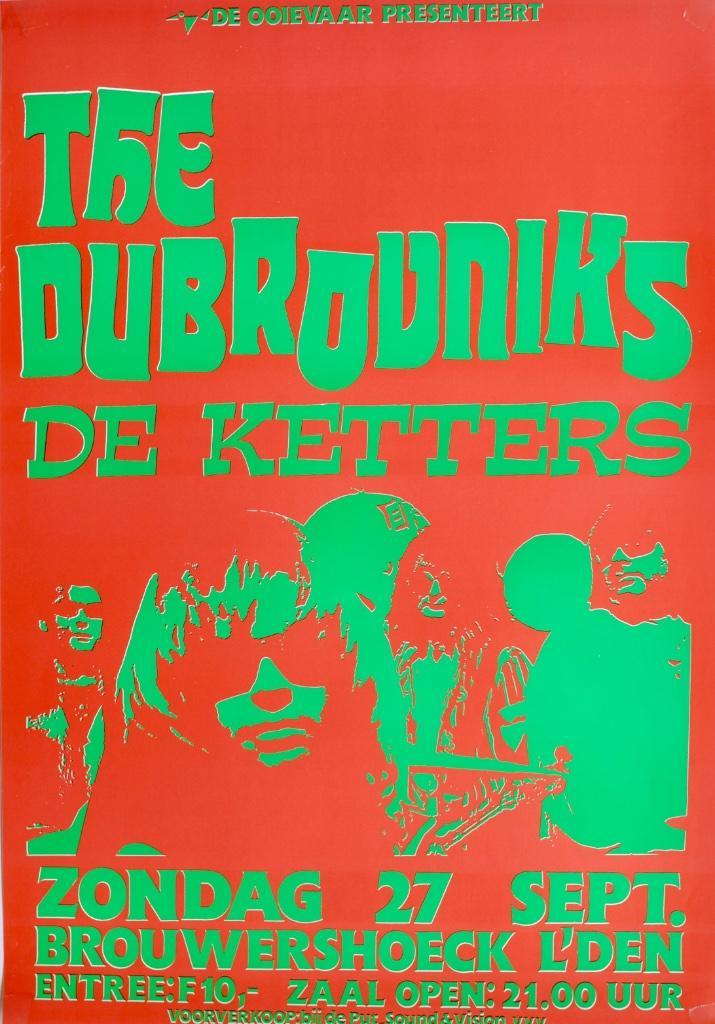 Concert poster ca. 1992 The Dubrovniks & De Ketters, Verzamelen, Muziek, Artiesten en Beroemdheden, Gebruikt, Poster, Artwork of Schilderij
