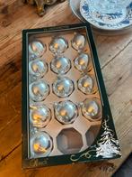 Zilveren kerstballen glas,vintage, Ophalen of Verzenden, Zo goed als nieuw