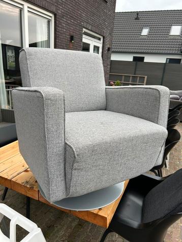 Luxe draaibare stoel / fauteuil grijs