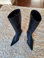 Elegante Zwarte Laarzen, zie foto's, Mt. 36,5, Hoge laarzen, Italian design, Zwart, Ophalen of Verzenden