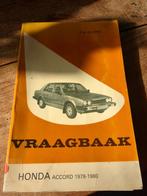 Boekje vraagbaak Honda Accord 1978-1980, Ophalen of Verzenden