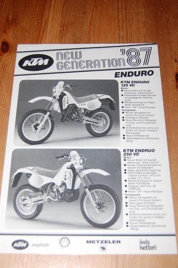 KTM enduro modellen 1987 beschikbaar voor biedingen