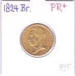 Prachtig gouden tientje 1824 Brussel Willem 1 voor 995 euro, Koning Willem I, Losse munt, 10 gulden, Goud