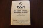 Puch typ 250SG SGA SGS SGSA 1956 instructie boekje, Motoren, Ophalen of Verzenden, Overige merken