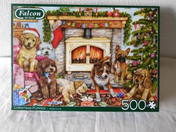 Leg Puzzel Legpuzzel Christmas Puppies Nieuw 500 Stukjes. beschikbaar voor biedingen