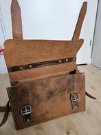 Schooltas Boekentas Schoudertas van dik buffelleer, Minder dan 30 cm, Bruin, Aktetas of Boekentas, Ophalen of Verzenden