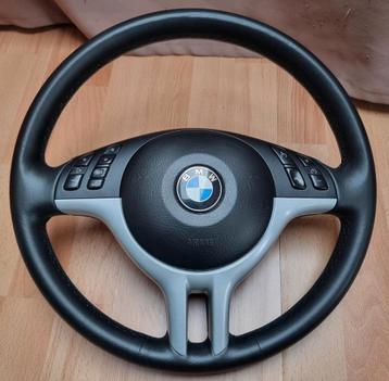 BMW E46 leren 3 spaaks multifunctionele stuur erg netjes beschikbaar voor biedingen