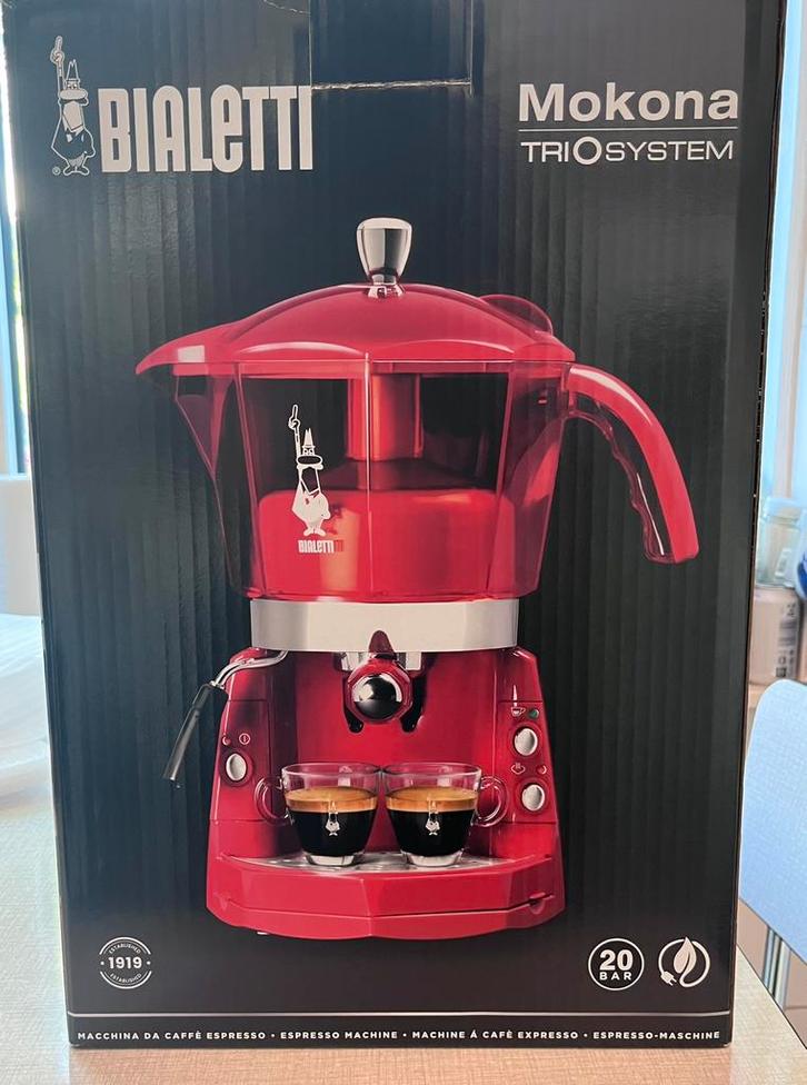 Bialetti Mokona espressomachine, Witgoed en Apparatuur, Koffiezetapparaten, Zo goed als nieuw, Gemalen koffie, Espresso apparaat