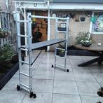 Te koop kamersteiger, vouwladder met platen., Ophalen, Gebruikt, Ladder, Opvouwbaar of Inschuifbaar
