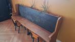 Unieke vintage kerkbank als kindertafel met krijtbord, Ophalen, Gebruikt, Tafel(s) en Stoel(en)