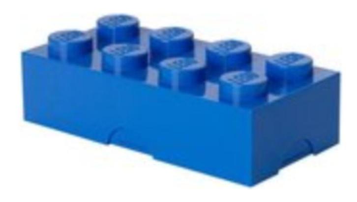 LEGO - Lunchbox Brick 8 - Broodtrommel - Blauw, Huis en Inrichting, Keuken | Keukenbenodigdheden, Ophalen of Verzenden