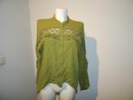 High Use appeltjes groene blouse gehaakte open delen M