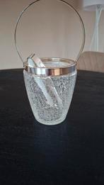 Vintage ijsemmertje van craqueléglas, Ophalen of Verzenden, Zo goed als nieuw, Overige typen