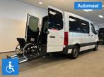 Mercedes Sprinter L1H1 Rolstoelbus Automaat, Auto's, Bestelauto's, 12 maanden, Stof, Gebruikt, Zwart