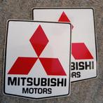 Twee stickers.   MITSUBISHI Motors.  10hoog.  8.5breed., Verzamelen, Ophalen of Verzenden, Zo goed als nieuw, Overige typen