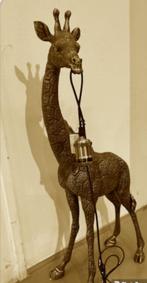 Vloerlamp Giraf met lamp in goud/brons, Nieuw, Minder dan 100 cm, Ophalen