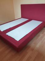 Boxspring 140x200, Huis en Inrichting, Slaapkamer | Boxsprings, Tweepersoons, Zo goed als nieuw, 200 cm, Rood