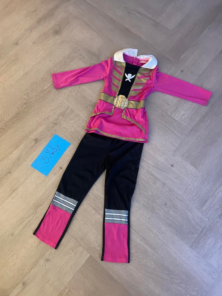 Power Rangers Carnavalspak - Maat 110/116, Ophalen, Zo goed als nieuw, 110 t/m 116, Jongen of Meisje