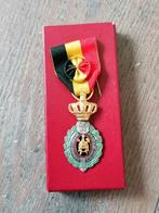 Belgische medaille in doosje Bekwaam zedelijkheid, Verzamelen, Ophalen of Verzenden, Landmacht, Overige gebieden, Lintje, Medaille of Wings