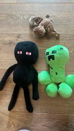 Mine craft knuffels 3 stuks, Ophalen of Verzenden, Gebruikt, Overige typen