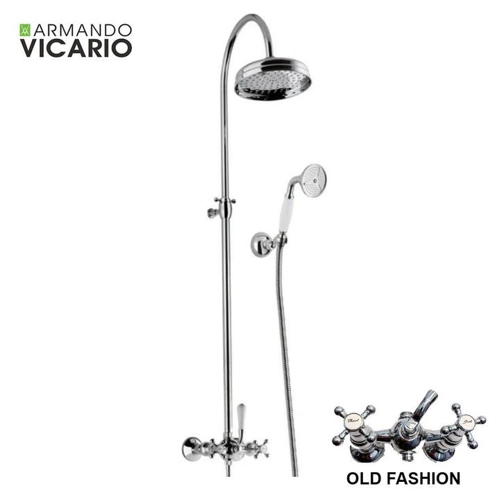 Armando Vicario Old fashion opbouw doucheset chroom, Doe-het-zelf en Verbouw, Sanitair, Nieuw, Douche, Chroom, Ophalen of Verzenden