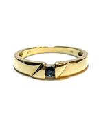 14k gouden ring met een saffier, -, -, Ophalen of Verzenden, Dame