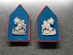 Huzaren  Prins  Alexander  -  kraagspiegel set KL, Verzamelen, Ophalen of Verzenden, Landmacht, Nederland, Embleem of Badge