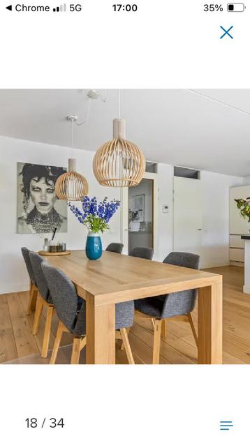 Goossens Houten Eettafel - 6 Personen beschikbaar voor biedingen