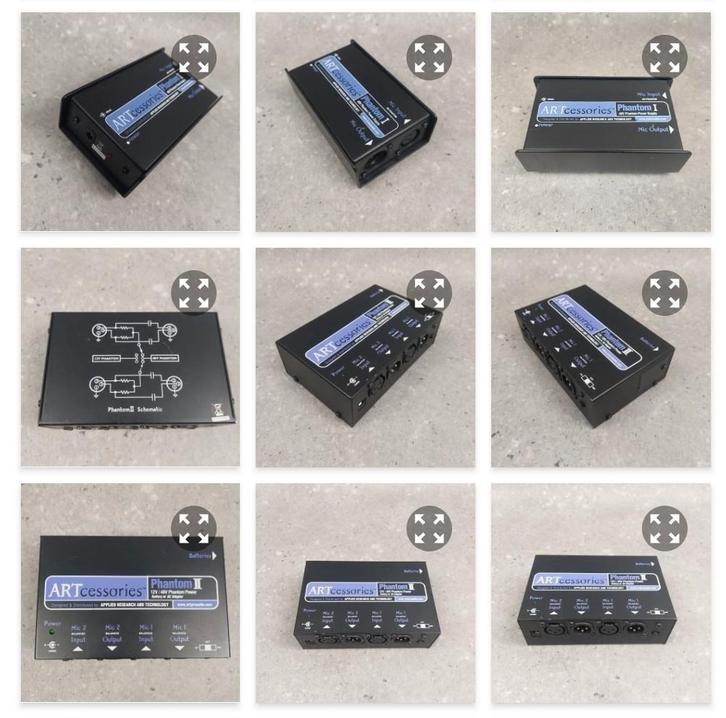 2x ART Phantom 1 & 2 microfoonvoeding +48V & +12V & batt!, Muziek en Instrumenten, Microfoons, Zo goed als nieuw, Overige typen