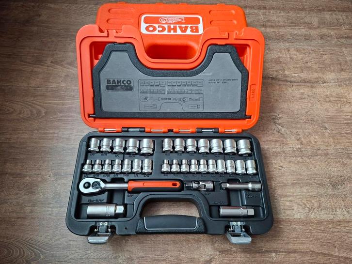 Bahco S380 3/8" 38-delige doppenset. Zo goed als ongebruikt!, Doe-het-zelf en Verbouw, Gereedschap | Handgereedschap, Zo goed als nieuw